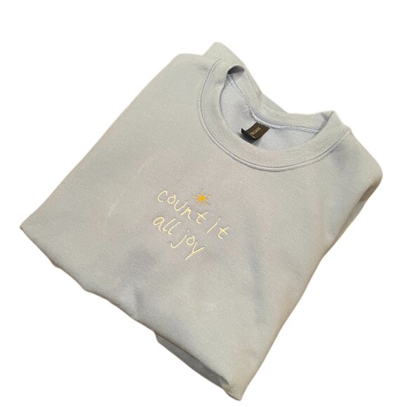 Count It All Joy Positive Embroidered Sweatshirt - Picture 3 of 3